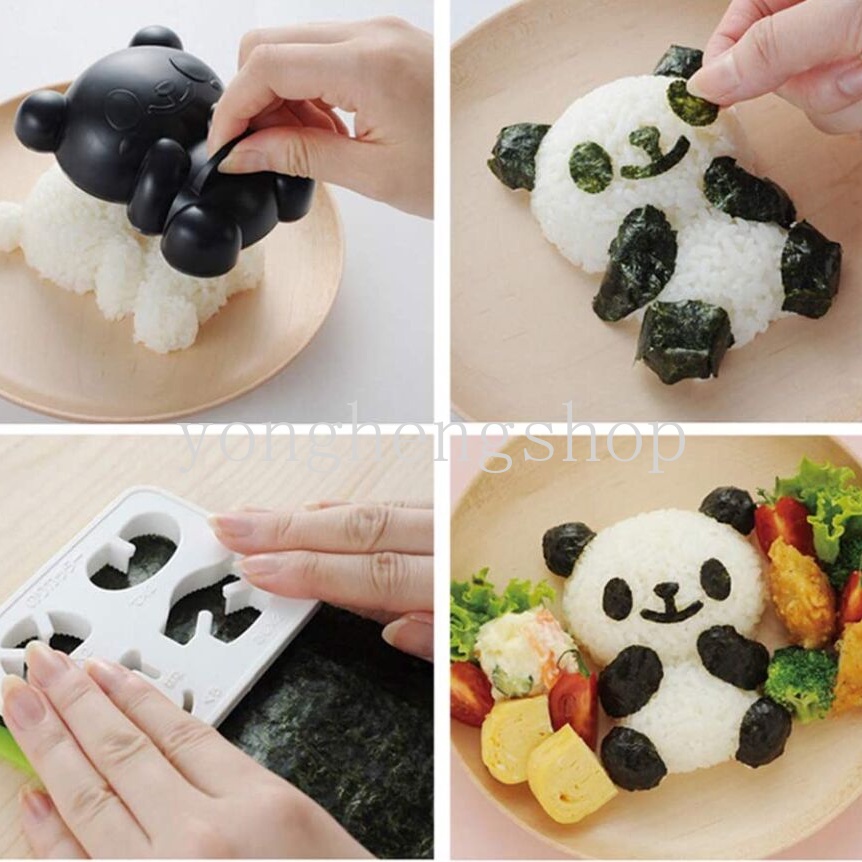 Set 4 Khuôn Làm Cơm Bento Hình Gấu Trúc Dễ Thương