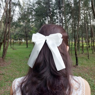 Kẹp tóc hàn quốc HABABU nơ tiểu thư xinh đẹp, cài tóc nữ dễ thương nơ kẹp tóc KT02.