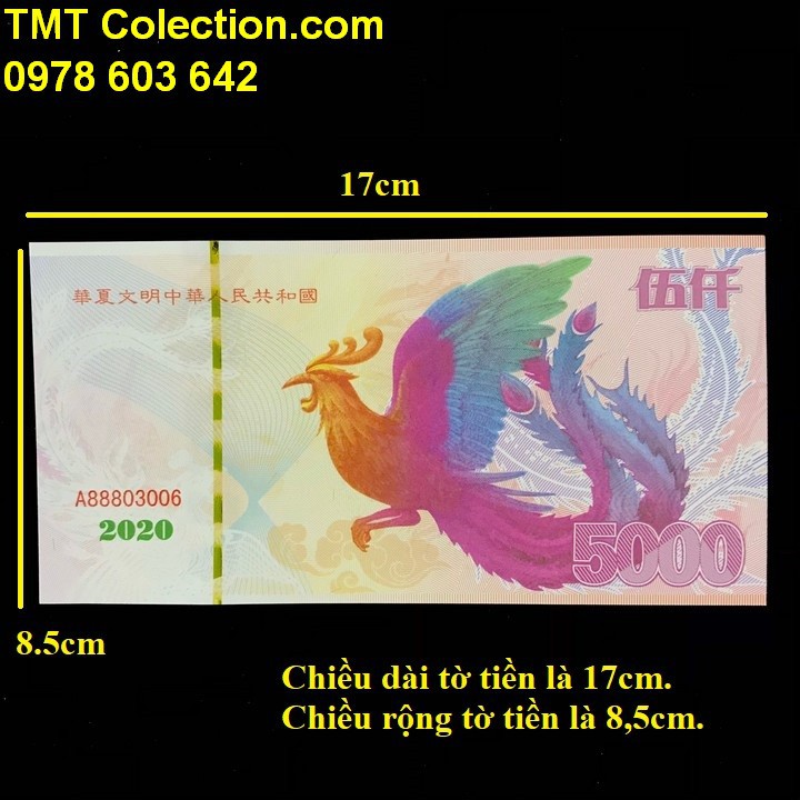 Tiền Phụng Hoàng 5000 của Trung Quốc dùng treo trong nhà, bỏ túi, lưu niệm, làm quà tặng - TMT Collection - SP005211