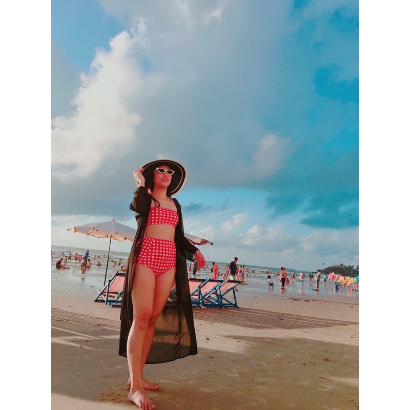 Áo khoác kimono đi biển 2 màu trắng đen (feedback khách) | BigBuy360 - bigbuy360.vn