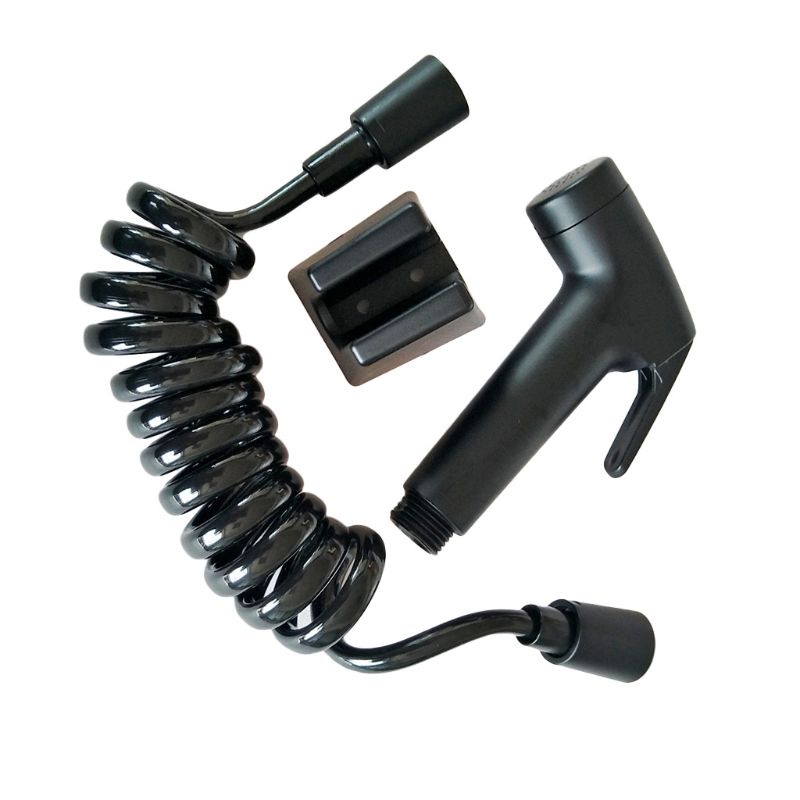 Bộ Vòi Xịt Toilet Cầm Tay Bằng ABS Màu Đen Chất Lượng Cao