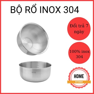 Bộ rổ Inox 304 cao cấp Newstar. Rổ cứng cáp, chắc chắn,không bị han gỉ, an toàn sức khỏe.