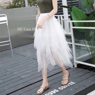{CHÂN VÁY}_chân váy REN XOÈ tua rua XẾP TẦNG DÀI1