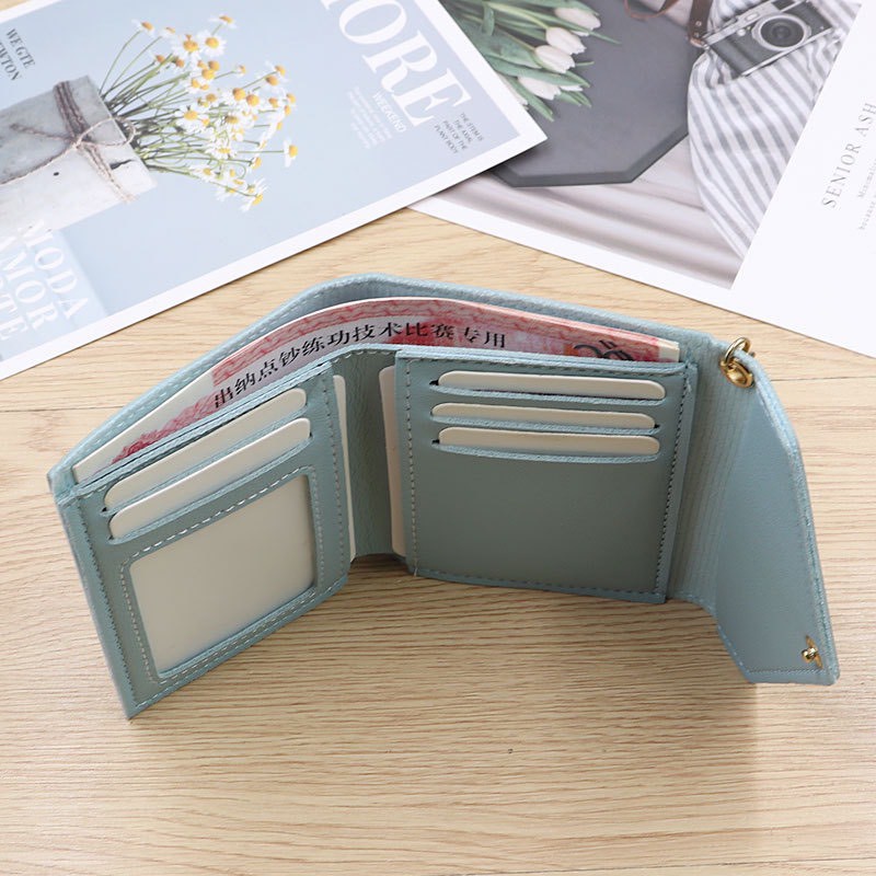 Bóp - Ví Nữ Ngắn Mini Nhỏ Gọn Nhiều Ngăn Đựng Thẻ Đơn Giản