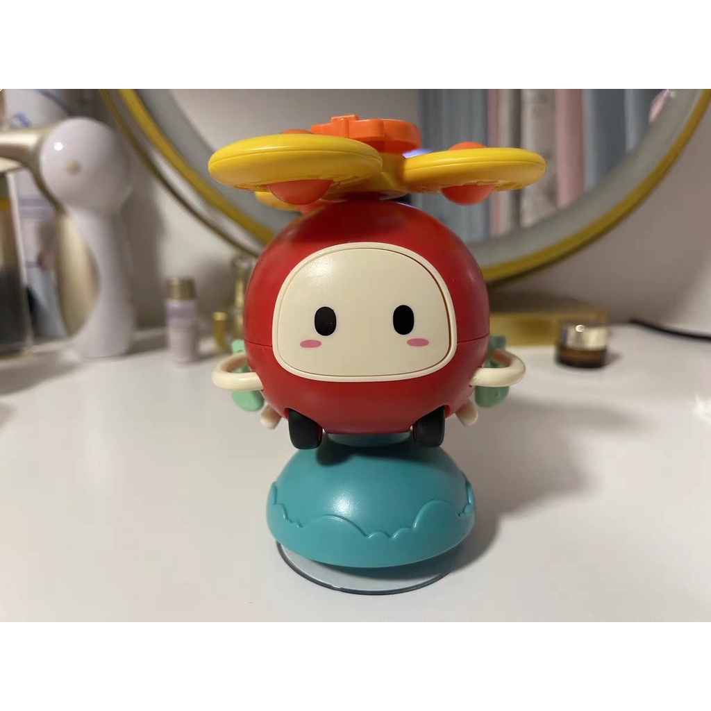 Đồ chơi con quay spiner dính bàn ăn có bánh xe chạy đà cho bé mẫu máy bay