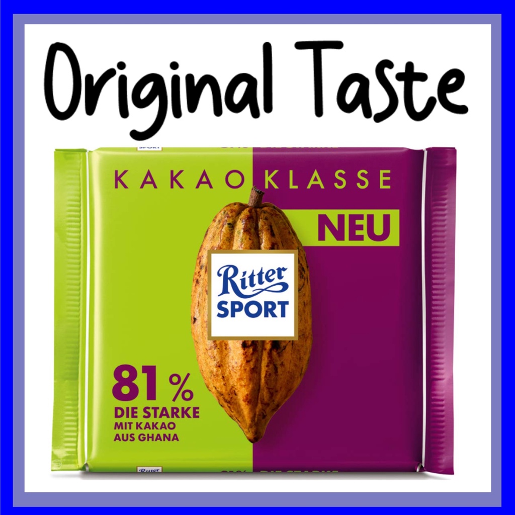 Socola RITTER GHANA 81% sản xuất tại Đức, cacao gốc nước Ghana
