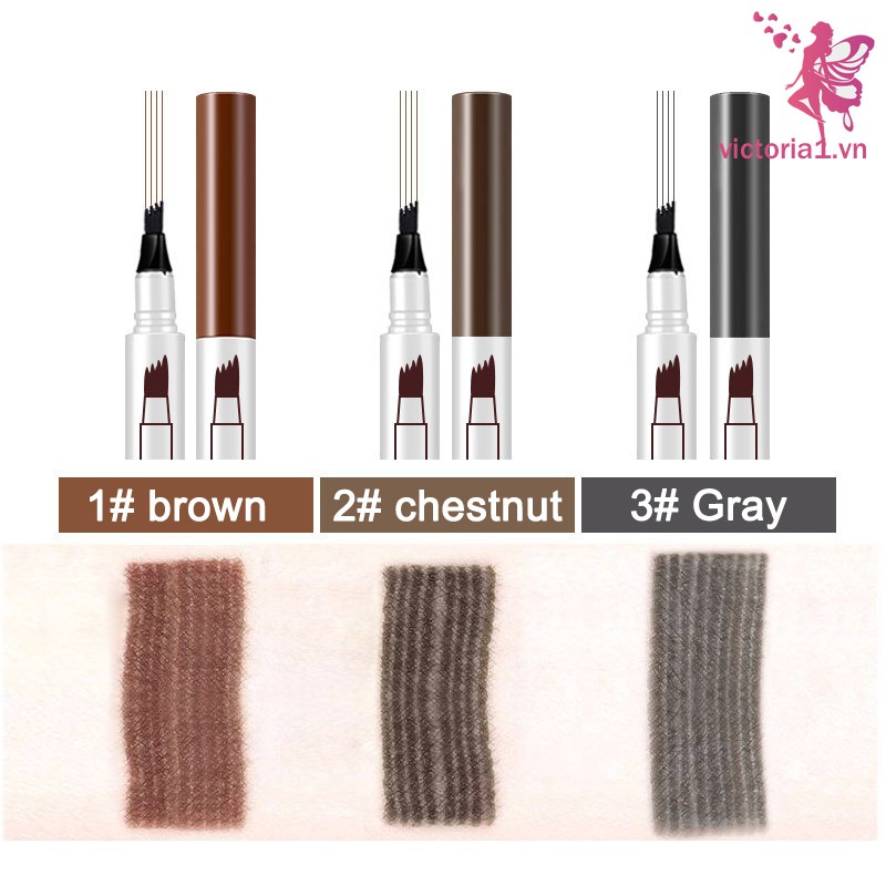 Microblading Tattoo Eyebrow Pencil Long Lasting Waterproof Fork Tip Makeup Ink Sketch Eye Brow Pen