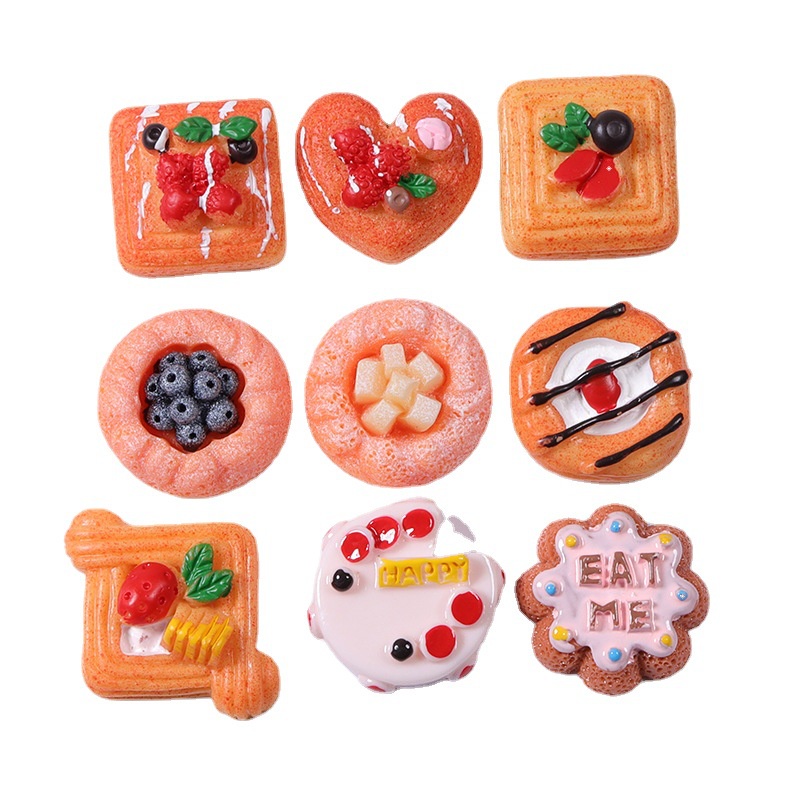 Bộ 10 Miếng Dán Trang Trí Điện Thoại / Tủ Lạnh Hình Bánh Mì / Bình Nước Kiểu Hàn Quốc Dễ Thương Diy