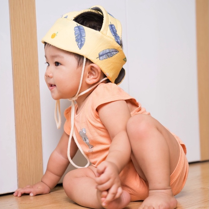 Mũ bảo hiểm cho bé tập bò, tập đi, siêu nhẹ, siêu thoáng, điều chỉnh theo kích thước vòng đầu