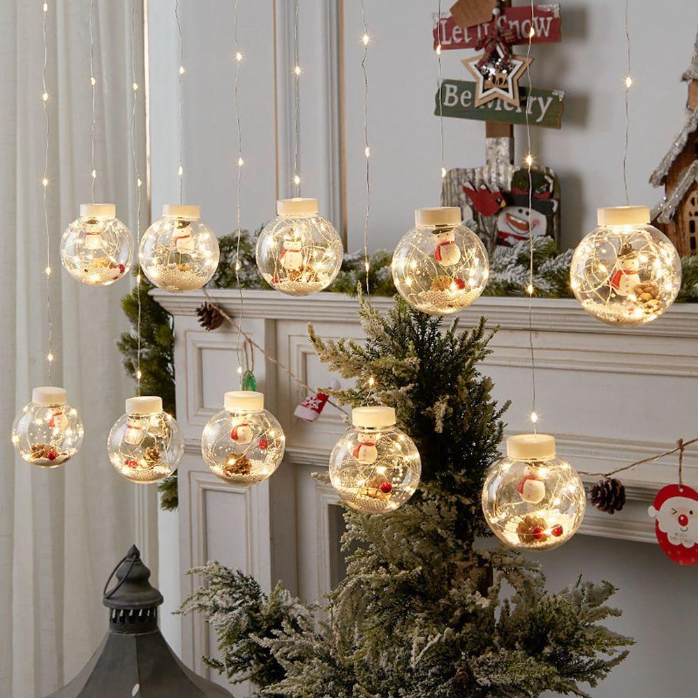 Quả Cầu Kính N1N Hình Ông Già Noel Trang Trí Cây Thông Giáng Sinh