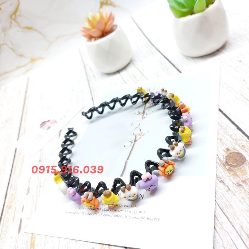 Băng Đô Bờm Tóc Hình Hoa, Cài Tóc Dễ Thương Nhiều Mẫu