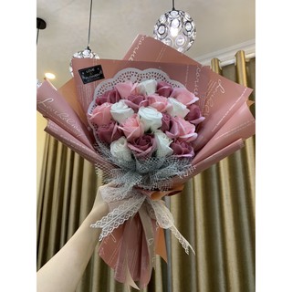 bó hoa 20 bông hồng mix