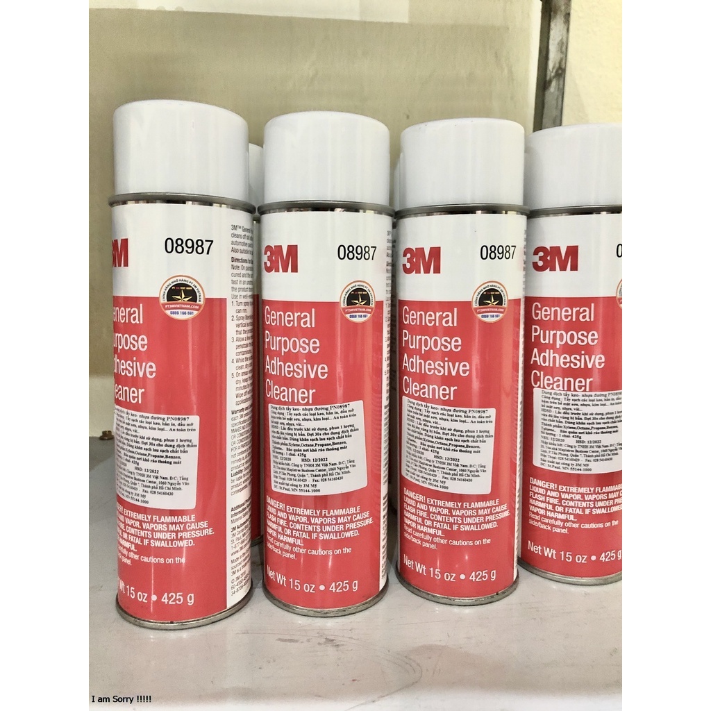 Combo chai xịt tẩy keo, nhựa đường siêu sạch 3m 08987 + Khăn lau siêu sạch 3M sq21s