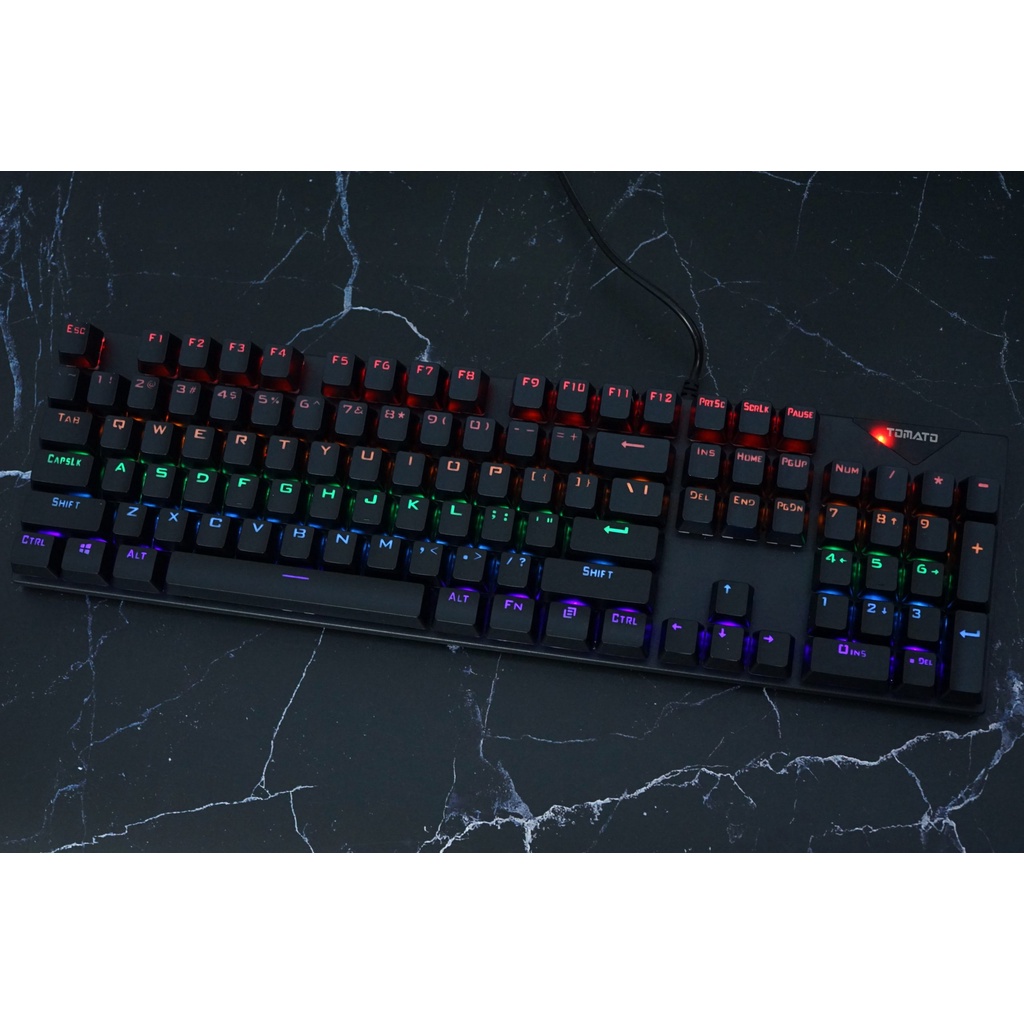 BÀN PHÍM GIẢ CƠ TOMATO S220 - DÙNG CHO GAME THỦ, CHƠI GAME VỚI ĐỘ BỀN ĐỘ NHẠY CAO GIẢM TIẾNG ỒN TỐI ĐA