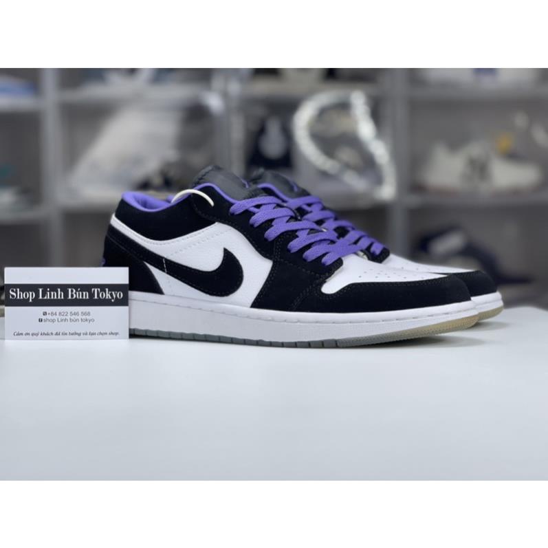 Giày jodan low Black tím + hộp