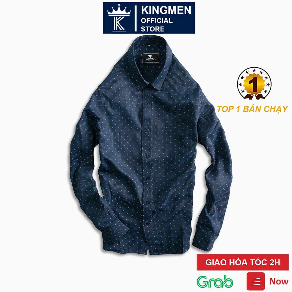 Áo sơ mi nam cao cấp họa tiết chấm bi đẹp Vesca form dáng thời trang Hàn Quốc chất vải không nhăn không xù L | BigBuy360 - bigbuy360.vn