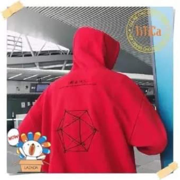 CHUYÊN SỈ Áo Hoodie hình học nỉ bông TTK433 MK