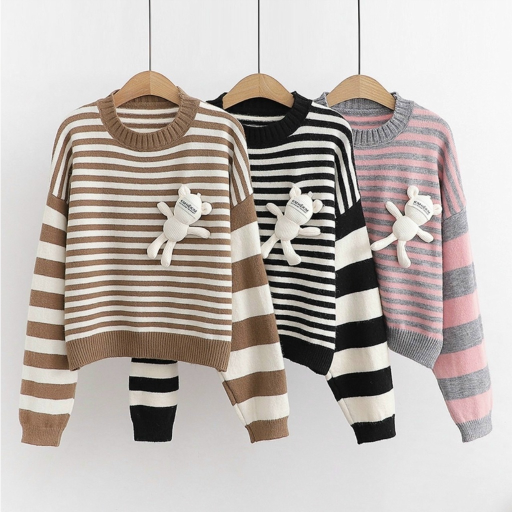 Áo len nữ, áo len tay dài nữ phối nơ vai chất len mềm mịn siêu co giãn hàng thiết kế tiểu thơ vintage cao cấp Oanh Shop | BigBuy360 - bigbuy360.vn