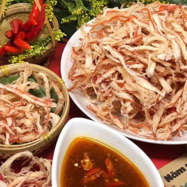 Khô mực xé sợi hấp nước dừa size 250g