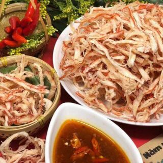 Khô mực xé sợi hấp nước dừa size 250g