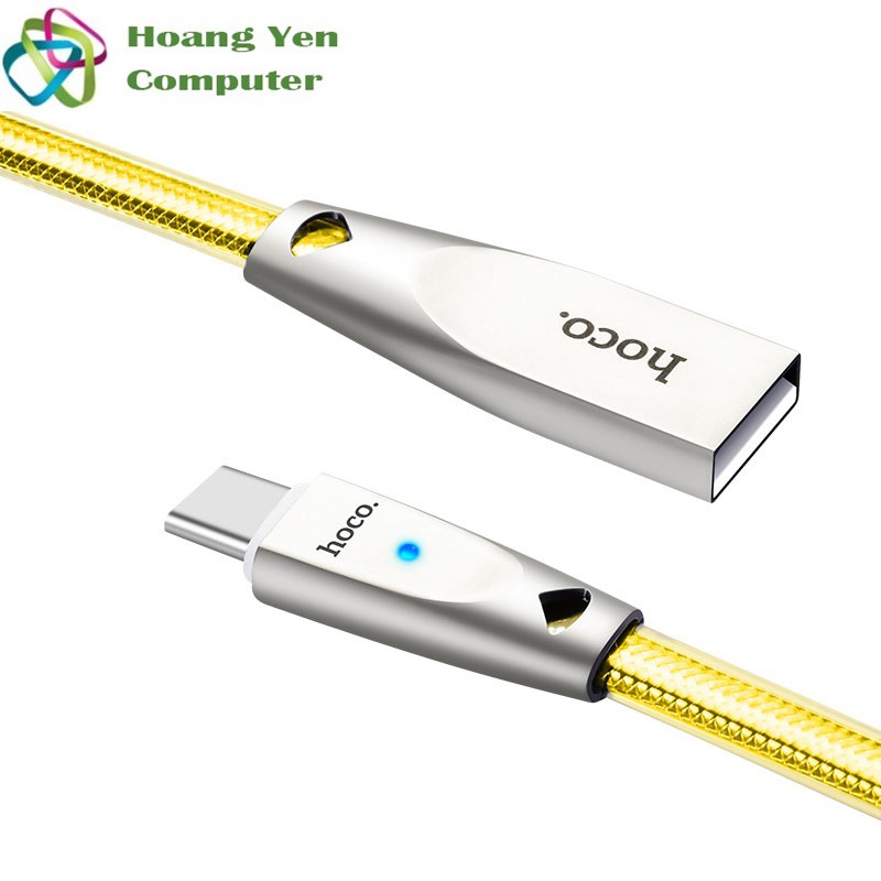 Cáp Sạc TYPE C Hoco U9 Cho Android Dài 1.2M Chống Đứt Đèn Led - BH 3 tháng 1 đổi 1 (MÀU NGẪU NHIÊN)