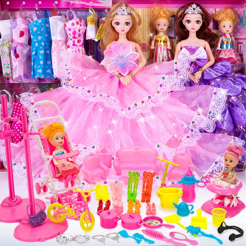 Bộ Đồ Chơi Búp Bê Barbie Xinh Xắn Dành Cho Bé