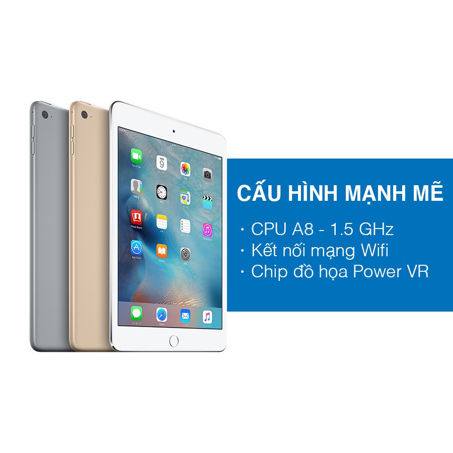 Máy tính bản Apple iPad Mini 4 - Bản (Wifi + 4G) CPU A8 1.5 Ghz RAM 2G. Chính Hãng quốc tế | BigBuy360 - bigbuy360.vn