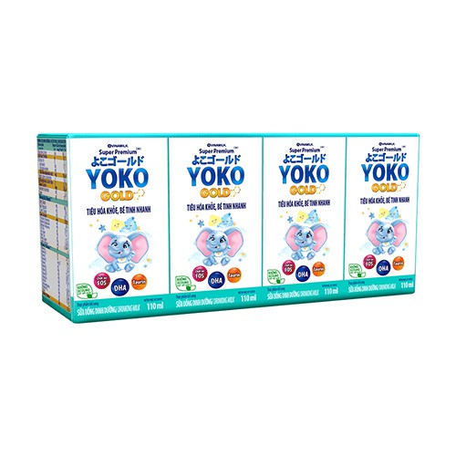 Sữa Bột Pha Sẵn YOKO Vinamilk Lốc 4 Hộp 110ml