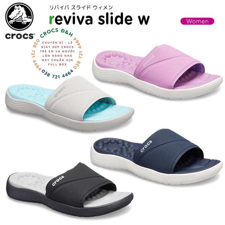 Giày dép crocs - dép quai ngang nhựa crocs reviva thế hệ mới cho cả nam và nữ chống thấm nước, chống trơn trượt