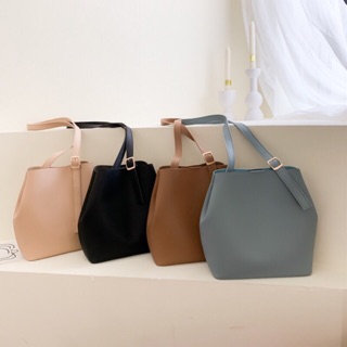 Túi tote da Vừa A4 style ullzang Hàn Quốc bảng màu mới P014