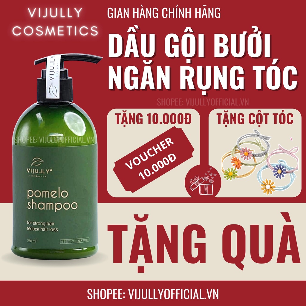 [NGĂN RỤNG 100%] DẦU GỘI BƯỞI VI JULLY GIẢM RỤNG, LÀM TÓC CHẮC KHOẺ BỒNG BỀNH, KÍCH MỌC TÓC DÀI, TẶNG KÈM QUÀ XINH