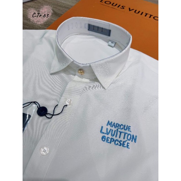 Sơ mi nam LV bản sc thêu chữ ngực 028