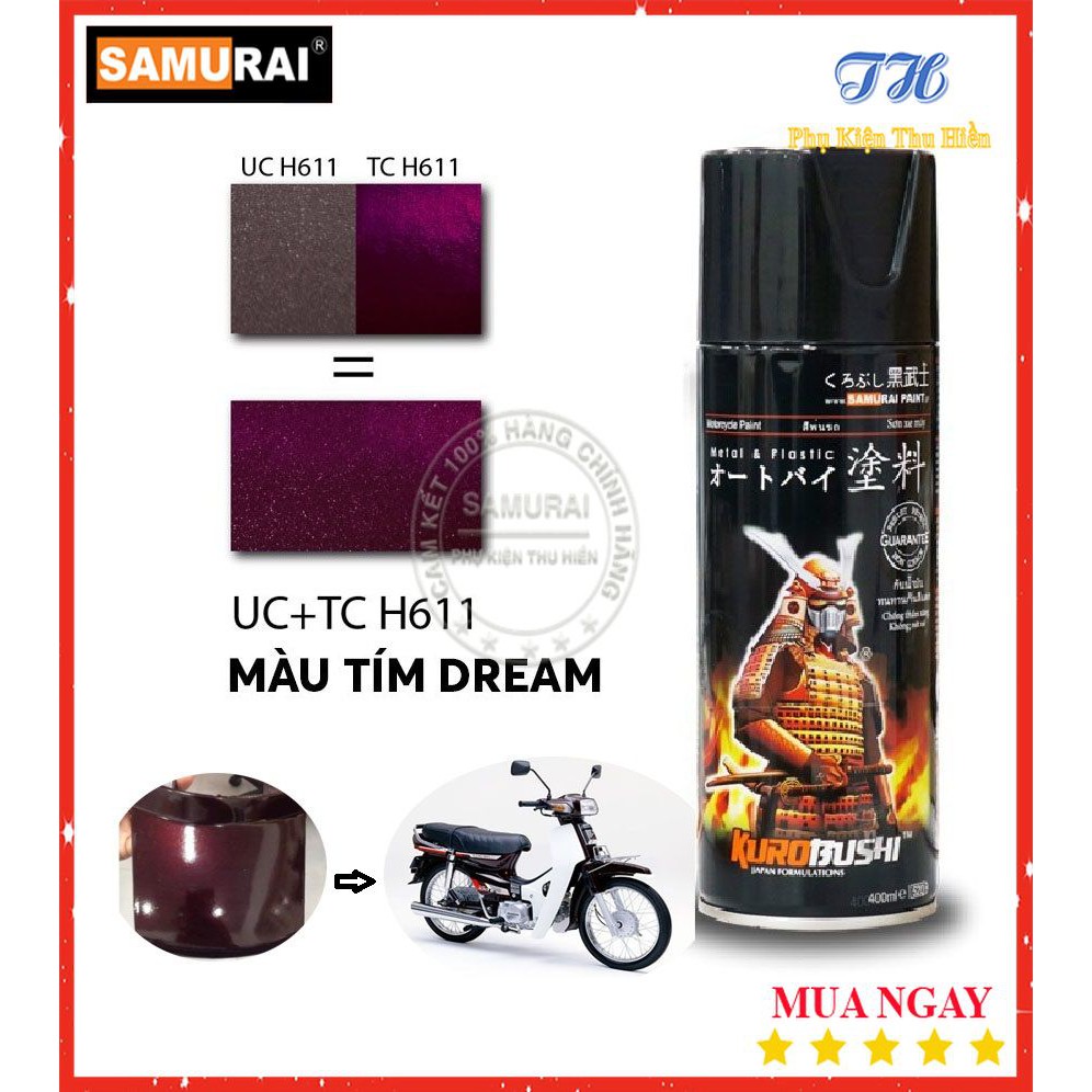 Chai Sơn Samurai Màu Tím Dream UCH611 + TCH611