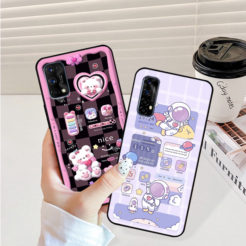 Ốp lưng Realme 7 - Realme 7 Pro hình gấu, vũ trụ ngân hà chibi. ốp chống sốc bền đẹp