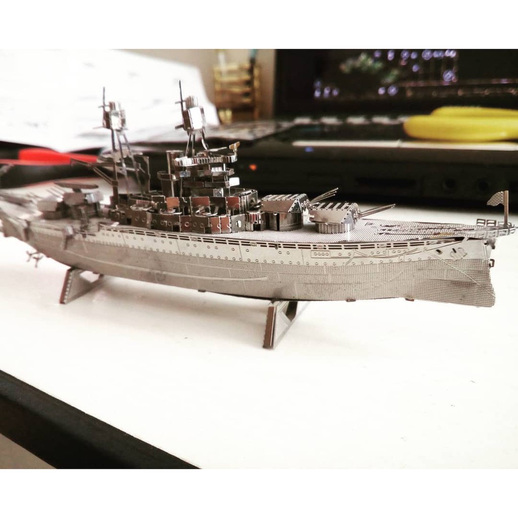 Mô hình 3D Kim Loại Lắp Ráp Thiết Giáp Hạm USS Arizona BB-39 Thuộc Hạm Đội Hải Quân Mỹ