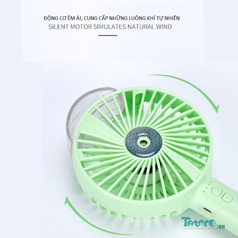 QUẠT PHUN SƯƠNG Cầm Tay Quạt Mini Tích Điện Phun Sương Hơi Nước Tạo Ẩm 1200mAh - QUẠT PHUN SƯƠNG TINH DẦU  - Hàng Chuẩn | BigBuy360 - bigbuy360.vn