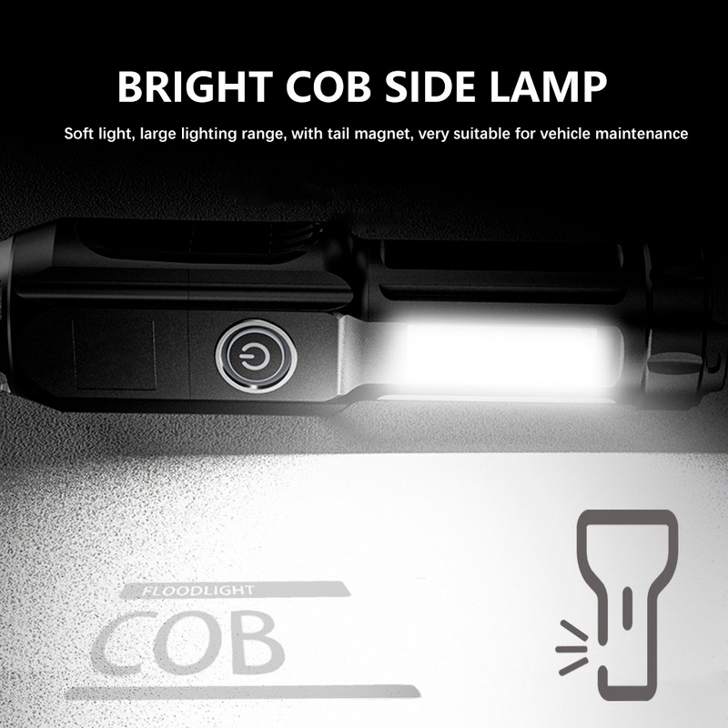 Đèn pin LED 4 chế độ sạc USB