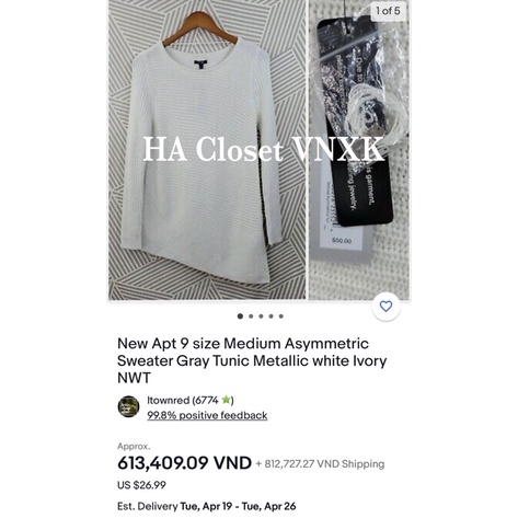 Áo Thun Len Dệt Kim Mỏng Apt.9 XK
