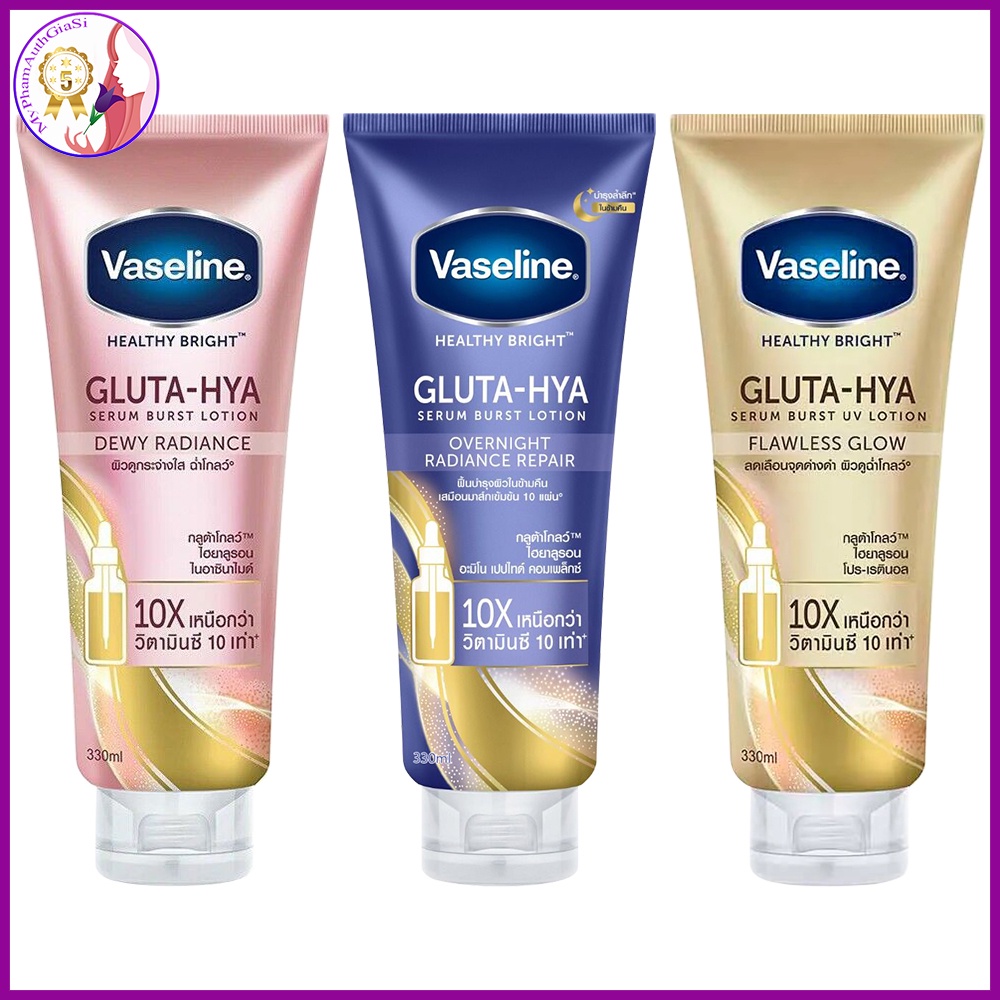 Sữa dưỡng thể Vaseline dưỡng ẩm làm trắng và mềm mịn da 320-600ml Thái Lan