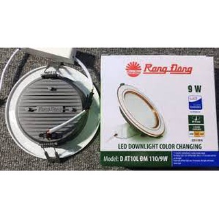 Đèn LED âm trần downlight mắt trâu 9w/110 - 3 chế độ màu Rạng Đông