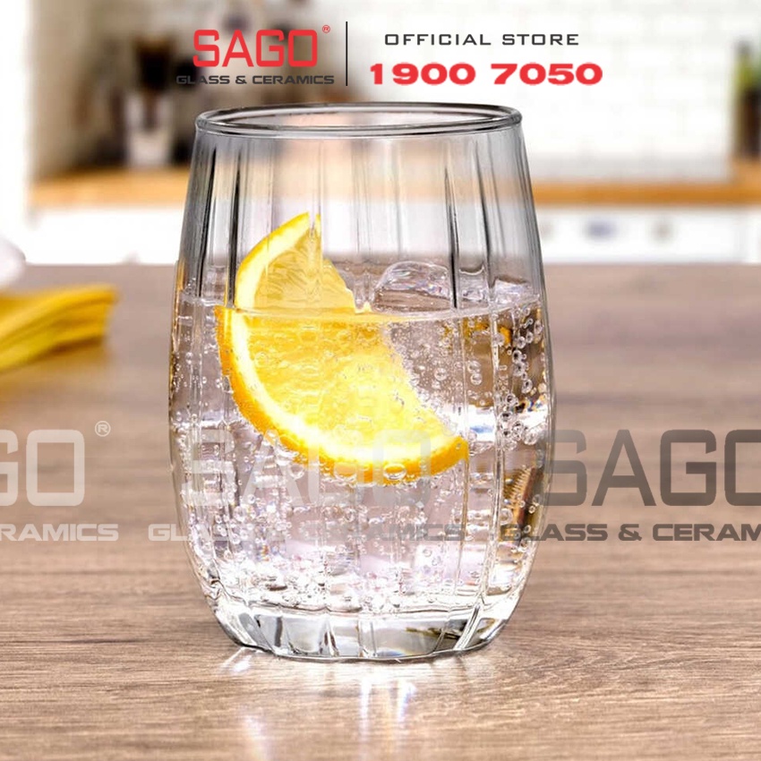 Ly Thủy Tinh Deli Linka Rock 380ml | Cốc Thủy Tinh Cao Cấp