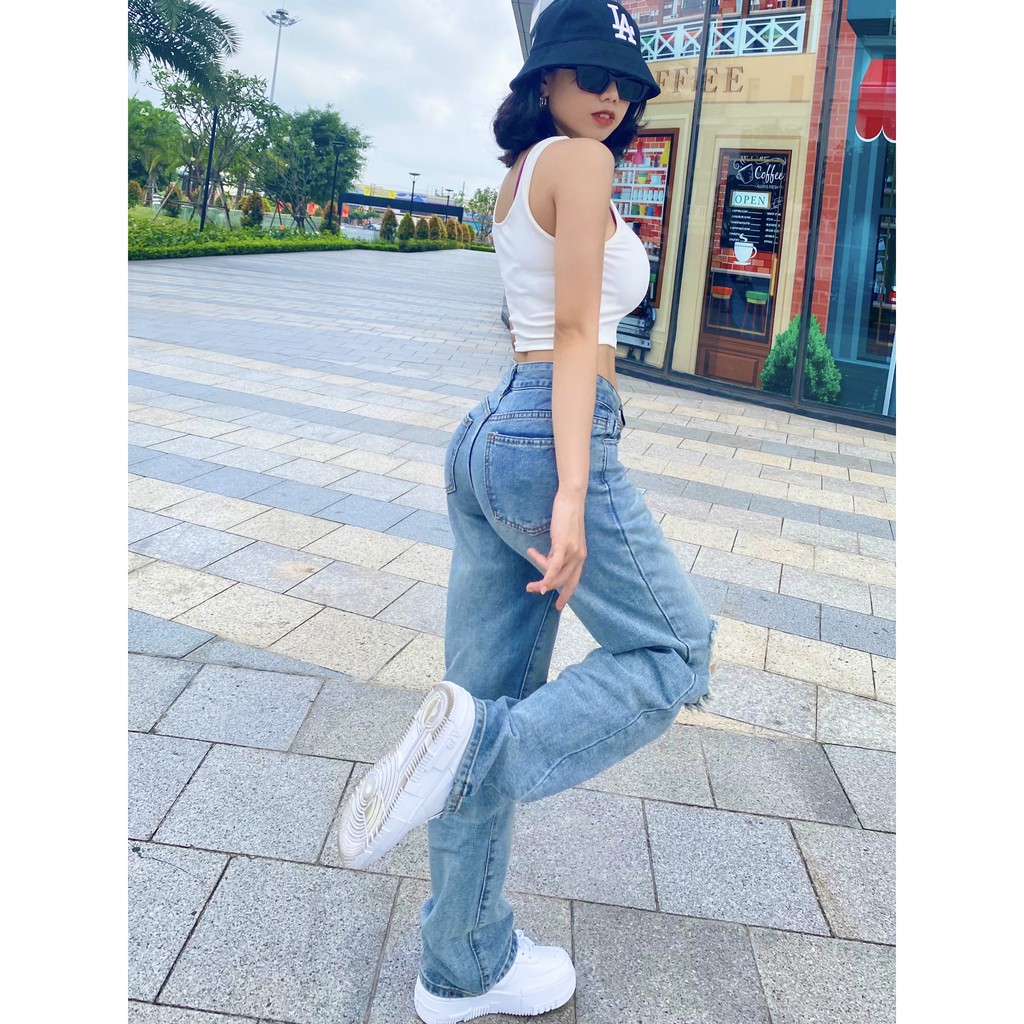 [Có BIGSIZE] quần jeans baggy lưng cao. | BigBuy360 - bigbuy360.vn