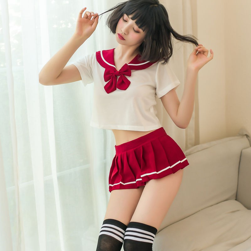 Xu hướng đồ ngủ sexy học sinh đồng phục dễ thương cám dỗ Bộ lót nóng bỏng đam mê trêu chọc quần áo | BigBuy360 - bigbuy360.vn