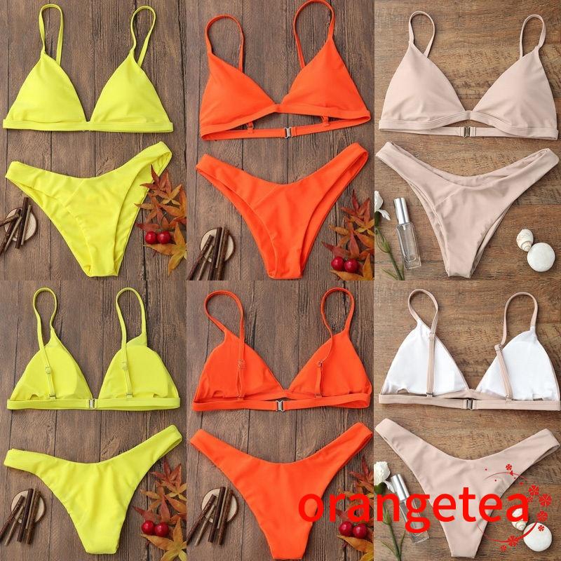 Bộ bikini màu sắc có miếng đệm nâng ngực quyến rũ cho nữ | BigBuy360 - bigbuy360.vn