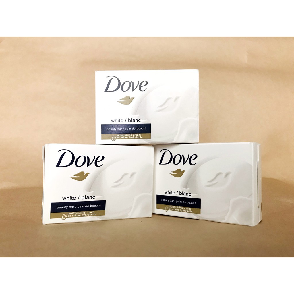 Xà bông cục Dove White Black Orginal Beauty Bar - Mỹ