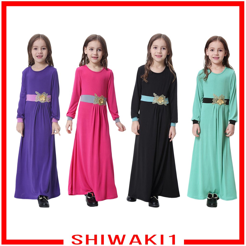 Đầm Maxi Phong Cách Hồi Giáo Cho Bé Gái