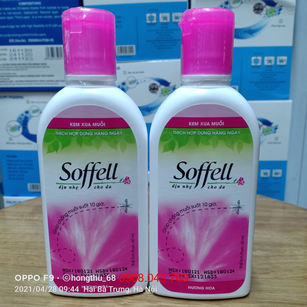 Kem chống muỗi Soffell hương hoa 60ml