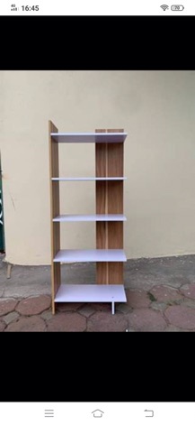 Kệ sách gỗ 5 tầng màu trắng