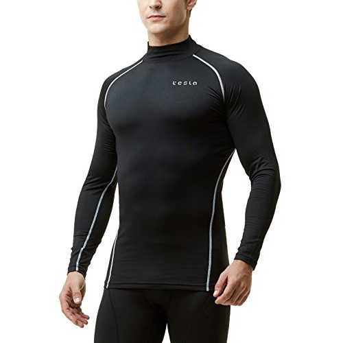 Áo giữ nhiệt nam cổ trụ dài tay TSLA lót nỉ form ôm body mặc cực ấm dành cho anh em chơi thể thao gym workout đá bóng