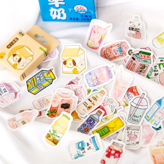 Bộ 50 miếng sticker mẫu mùa hè và du lịch biển